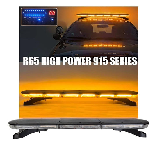 96см 126W 12V/24V LED диодна аварийна сигнална лампа за таван, 16 режима, бяло стъкло - за пътна помощ, платформа, снегорин и др.