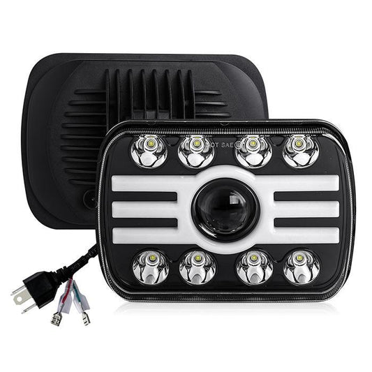 Комплект Правоъгълни LED фарове 5x7" 120W H4 букса, 4 светлини