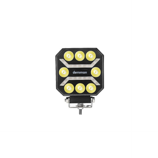 1бр LED халоген с 3 светлини - бяла, жълта и червена 27W 12V/24V 110 x 110 x 37 mm